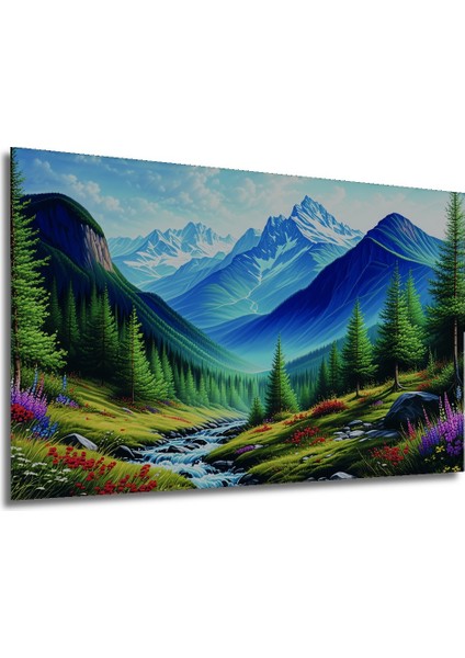 Çerçeve Görünümlü Mistisizm Rüzgarı Dijital Sanat Dekoratif Ahşap Ev/işyeri/ofis Kare Tablo modelleri