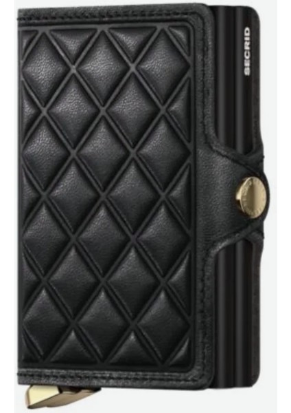 Premium Twinwallet Emboss Lines Black Cüzdan Kartlık