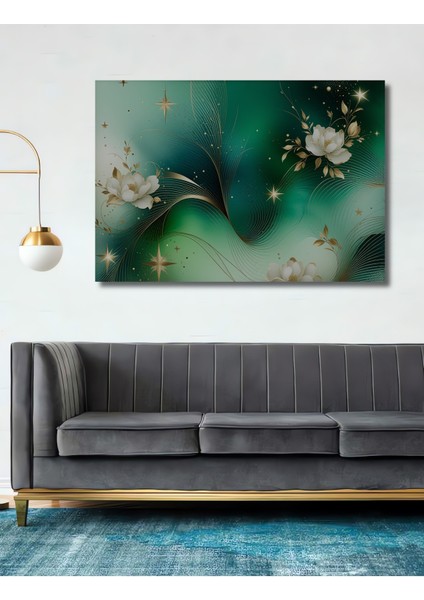 Çerçeve Görünümlü Pastel Tonlarda Sakin Deniz Manzarası Yağlı Boya Görünümlü Ahşap Ofis Tablo