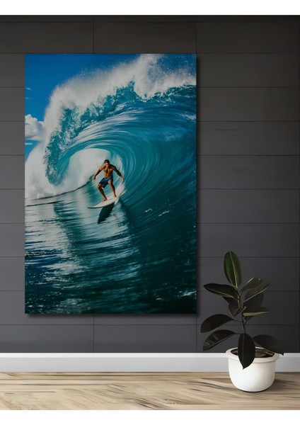 Çerçeve Görünümlü Mor Lale Buketi Yağlı Boya Görünümlü Dekoratif Ahşap Işyeri/ofis Yuvarlak Tablo