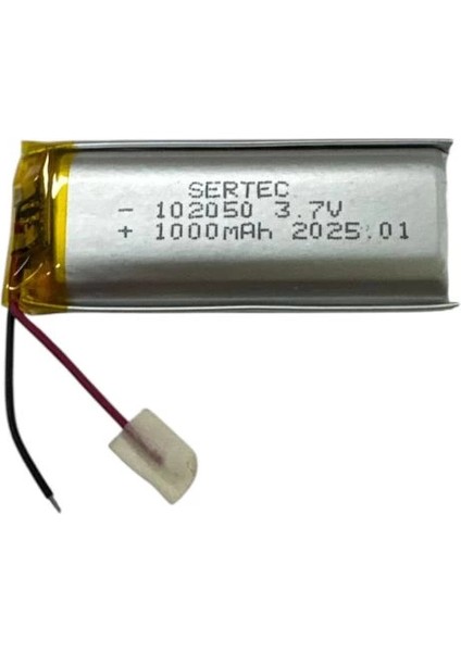 102050 3.7V 1000MAH Li-Polymer Pil (DEVRELI/1.5A)