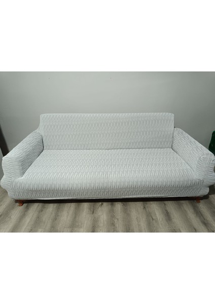 jakar koltuk örtüsü çekyat kılıfı kanepe örtüsü 3lü esnek lastikli çizgili desen