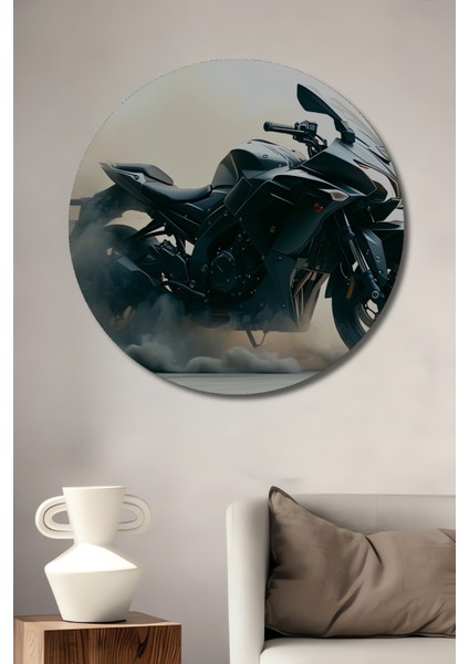 Tanklar ve Gemilerle Savaş Alanı Yağlı Boya Görünümlü Dekoratif Ahşap Ev/işyeri/ofis Kare Tablo