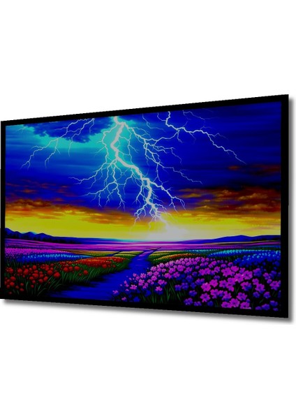 Çerçeve Görünümlü Altın Şehir Merdivenleri Yağlı Boya Görünümlü Dekoratif Ahşap Ofis Kare Tablo fiyatları