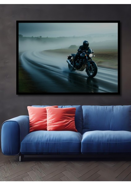 Asil Beyaz At Yağlı Boya Görünümlü Ev/işyeri/ofis Dekoratif Ahşap Yuvarlak Tablo