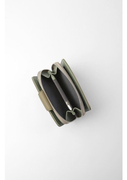 Orta Boy Çıt Çıt Detaylı Kadın Cüzdan/portföy - 65300 - Haki fırsatları