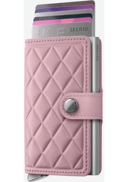 Premıum Miniwallet Emboss Dıamond Rose Cüzdan Kartlık