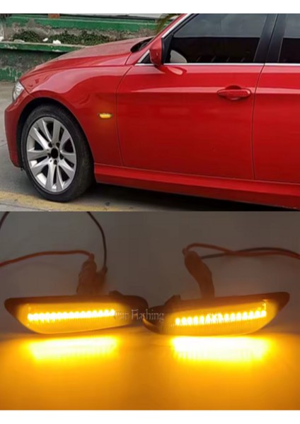 Bmw E90 E87 E60 Kayar LED Çamurluk Sinyalleri Duman Siyah indirimleri