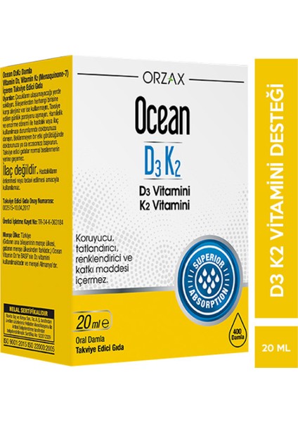 Ocean D3K2 Damla 20 ml