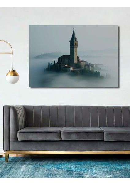 Çerçeve Görünümlü Anubis Mısır Tanrısı Yağlı Boya Görünümlü Dekoratif Ahşap Ofis Yuvarlak Tablo