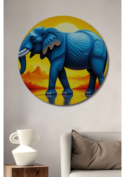 Çerçeve Görünümlü Yeşillikler Içinde Islam Sanatı Manzarası Dekoratif Ahşap Işyeri/ofis Kare Tablo