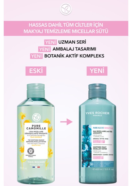 Yüz&makyaj Temizleme Micellar Sütü-Hassas Dahil Tüm Cilt-Pure Algue Sensitive Botanik Kompleks 400ML modelleri