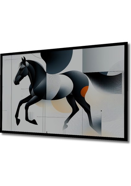 Çerçeve Görünümlü Geometrik Kale Kara Kalem Görünümlü Dekoratif Ahşap Ev/işyeri/ofis Kare Tablo fiyatları