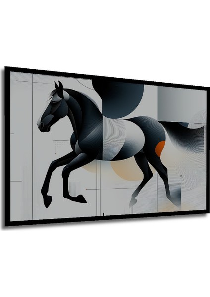 Çerçeve Görünümlü Geometrik Kale Kara Kalem Görünümlü Dekoratif Ahşap Ev/işyeri/ofis Kare Tablo modelleri