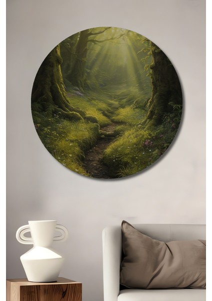 Çerçeve Görünümlü Fütüristik Robot Modern Sanat Dekoratif Ahşap Ev/işyeri/ofis Yuvarlak Tablo