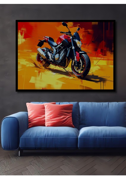 Çerçeve Görünümlü Görkemli Osmanlı Camii Yağlı Boya Görünümlü Dekoratif Ahşap Ofis Kare Tablo