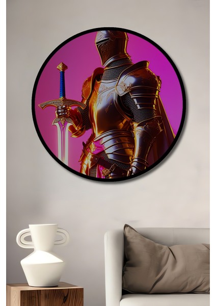 Çerçeve Görünümlü Işıltılı Piyano Rüyası Dekoratif Ahşap Ev/işyeri/ofis Yuvarlak Tablo