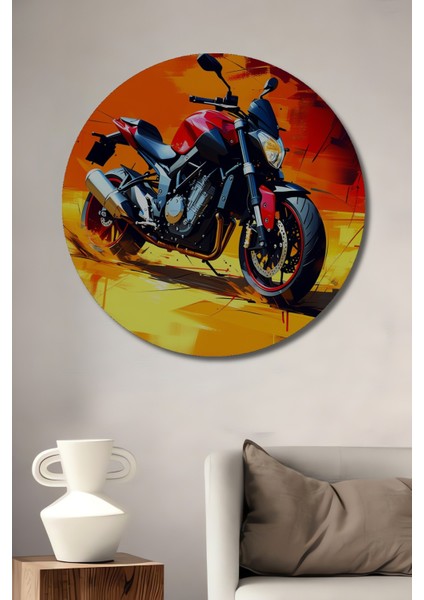 Görkemli Osmanlı Camii Yağlı Boya Görünümlü Dekoratif Ahşap Ev/işyeri/ofis Yuvarlak Tablo