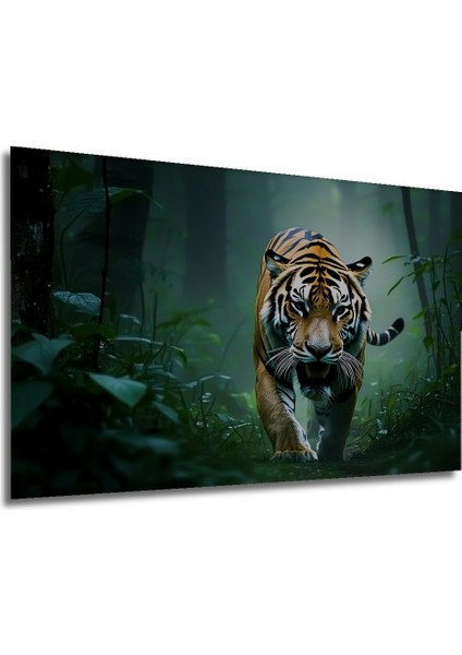 Savana Yollarında Yağlı Boya Görünümlü Leopar Sanatı Ev/işyeri/ofis/salon Ahşap Dekoratif Kare Tablo modelleri