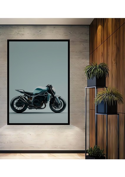 Çerçeve Görünümlü Gün Batımı Altında Parlayan Ayçiçeği Yağlı Boya Görünümlü Ahşap Ofis Tablo