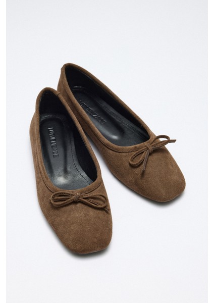 Babet 2531 - Fiyonklu Acı Kahve Süet Kadın Babet fiyatları