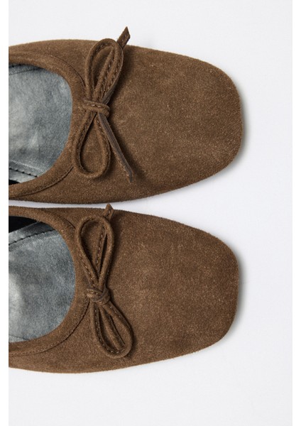 Babet 2531 - Fiyonklu Acı Kahve Süet Kadın Babet fırsatları