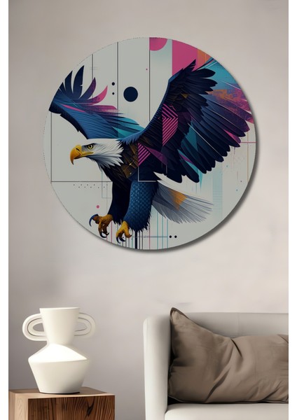 Geometrik Yapraklar Modern Sanat Dekoratif Ahşap Ev/işyeri/ofis Yuvarlak Tablo