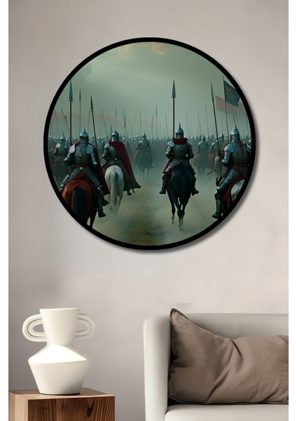 Çerçeve Görünümlü Mor Sihir Enerjisi Dekoratif Ahşap Ev/işyeri/ofis Yuvarlak Tablo