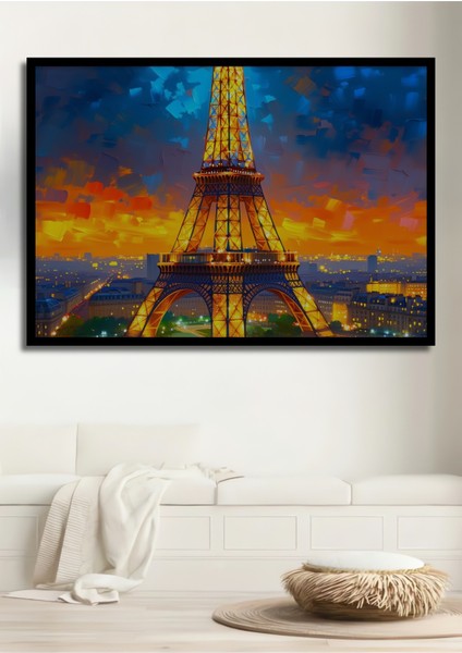 Çerçeve Görünümlü Motosiklet Tutkusu Yağlı Boya Görünümlü Dekoratif Ahşap Ofis Yuvarlak Tablo