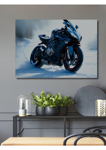 Kırmızı Senfoni Notalar Yağlı Boya Görünümlü Dekoratif Ahşap Ev/işyeri/ofis Kare Tablo