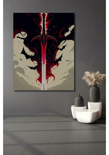 Epik Savaş Atları Yağlı Boya Görünümlü Dekoratif Ahşap Ev/işyeri/ofis Kare Tablo