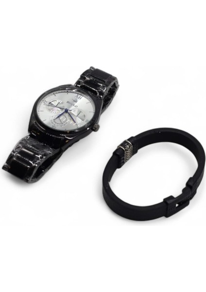 S Polo Erkek Saat Bileklik Kombin Set Kutu Stil-2 Siyah Renk fiyatları