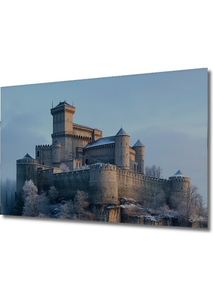 Denizdeki Işıltılı Taş Ev Yağlı Boya Görünümlü Dekoratif Ahşap Ev/işyeri/ofis Kare Tablo fiyatları