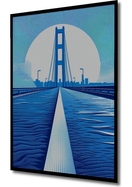 Çerçeve Görünümlü Huzurlu Sonbahar Şelalesi Yağlı Boya Görünümlü Dekoratif Ahşap Ofis Kare Tablo fiyatları