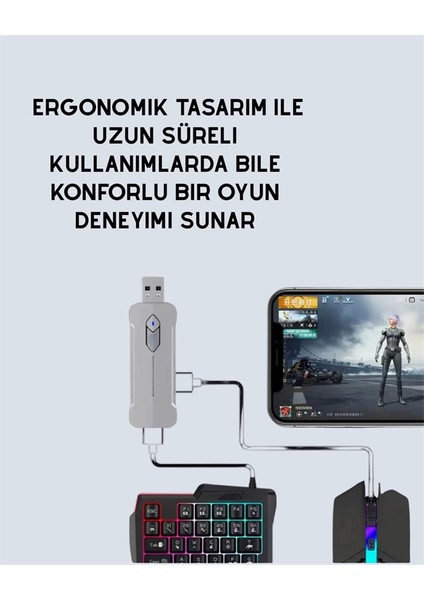 Android Uyumlu Klavye Mouse Oyun Seti – Gecikmesiz Bağlantı, Tak-Çalıştır Özellikli modelleri