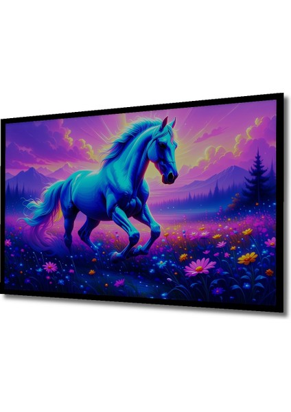 Çerçeve Görünümlü Soyut Piyano Tuşları Yağlı Boya Görünümlü Dekoratif Ahşap Ofis Yuvarlak Tablo fiyatları