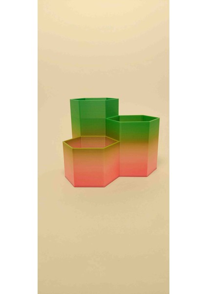 Altıgen Rainbow Kalemlik, Organizatör, Fırçalık