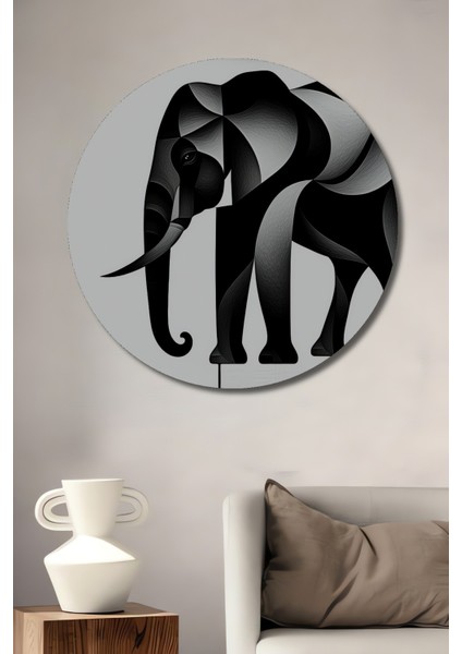 Destansı Savaş Alanı Yağlı Boya Görünümlü Dekoratif Ahşap Ev/işyeri/ofis Yuvarlak Tablo