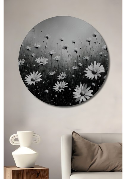 Işıltılı Haç Şelalesi Dekoratif Ahşap Ev/işyeri/ofis Yuvarlak Tablo