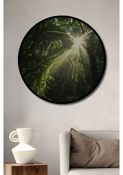 Çerçeve Görünümlü Italya Pisa Kulesi Nostaljik Çizim Dekoratif Ahşap Ev/işyeri/ofis Yuvarlak Tablo