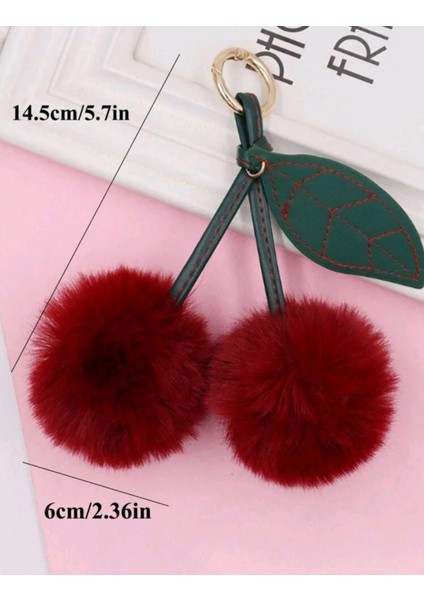 Kiraz Şekilli Peluş Çanta Charmi,anahtarlık fiyatları