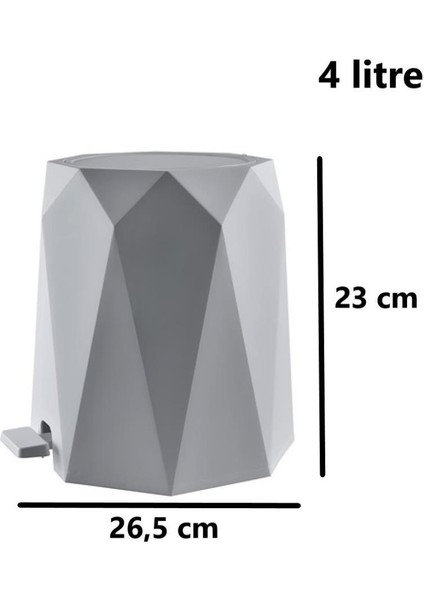 ELF-476 Geo Plastik Pedallı Çöp Kovası 4 Litre fiyatları