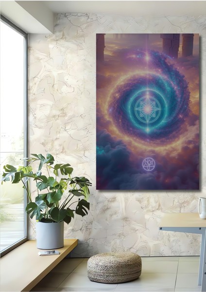 Zırhlı Şövalye Yağlı Boya Görünümlü Dekoratif Ahşap Ev/işyeri/ofis Yuvarlak Tablo