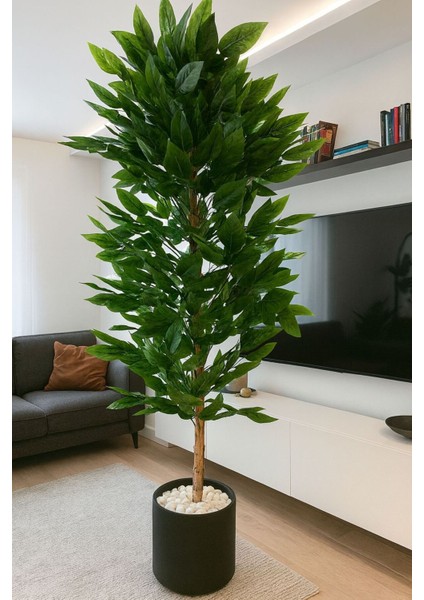 Yapay Ceviz Ağacı 150 cm Lux Darbuka Saksı Dahil ve Dolomit Taşı Dahil