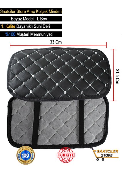 Opel Combo C 2001-2011 Mixgiftz Deri Oto Kolçak Kılıfı Örtüsü Capitone Süngerli Beyaz Nakışlı fiyatları