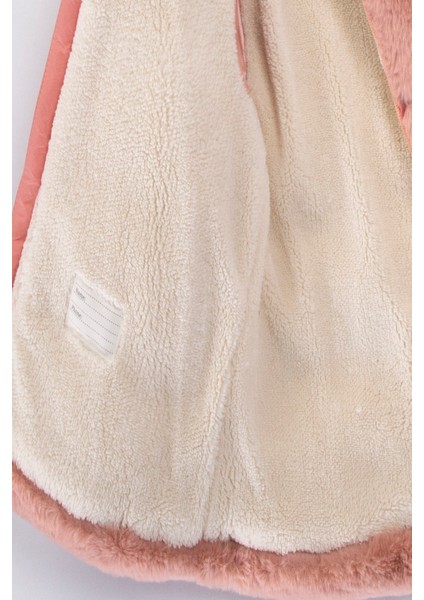 Trend Özel Seri Kürklü Sevimli Baby Içi Kürklü Cepli Kapüşonlu Kışlık Kaban-Mont modelleri