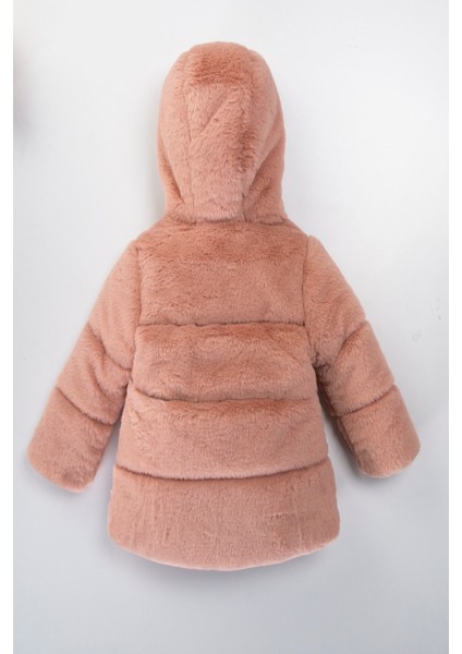 Trend Özel Seri Kürklü Sevimli Baby Içi Kürklü Cepli Kapüşonlu Kışlık Kaban-Mont fırsatları