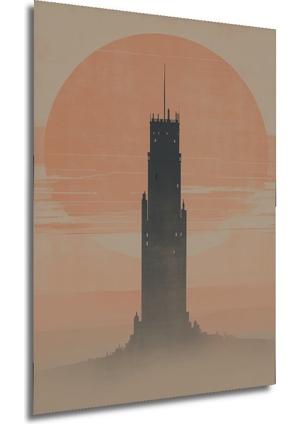 Pisa Kulesi Yağlı Boya Görünümlü Dekoratif Ahşap Ev/işyeri/ofis Kare Tablo modelleri