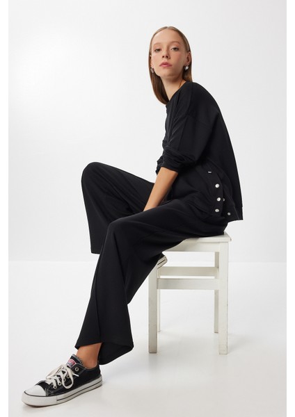 Yumuşak Modal Alt-Üst Takım LBY0009 Siyah