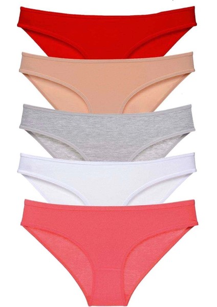 5 Adet Süper Eko Set Likralı Kadın Slip Külot 525